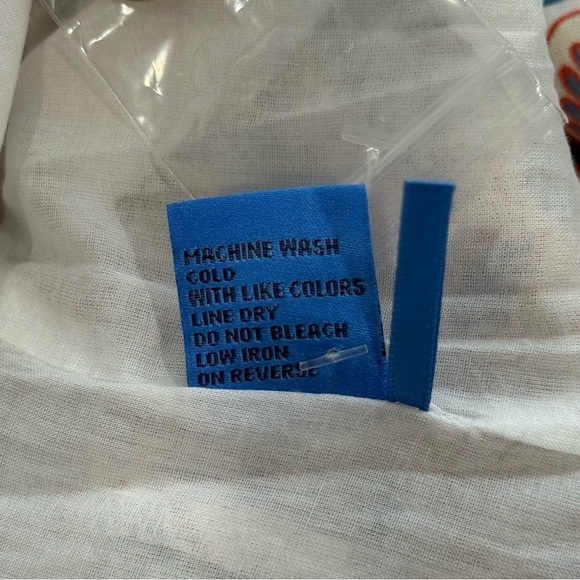 J. McLaughlin Rue Coral/Blue Linen Floral Sleeveless Shift Dress XL NEW $218 - Picture 16 of 16